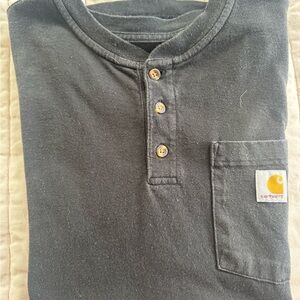 Carhartt Black Casual Button Down Shirt Sturdy Cotton